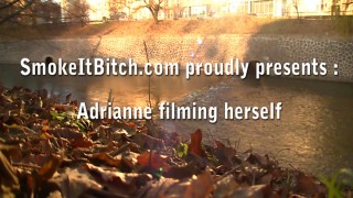 Adrianne filming herself
