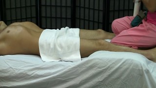Hidden Cam Ashiatsu massage with foot.hand happy ending