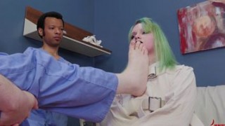 Hot punk girl with big ass gets punished with cock and man feet